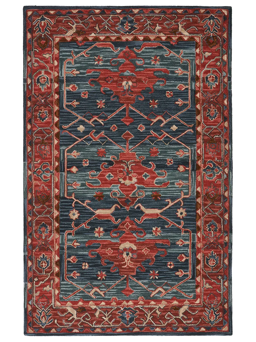 Cardamom Cinnabar Red 5' x 8' Rug