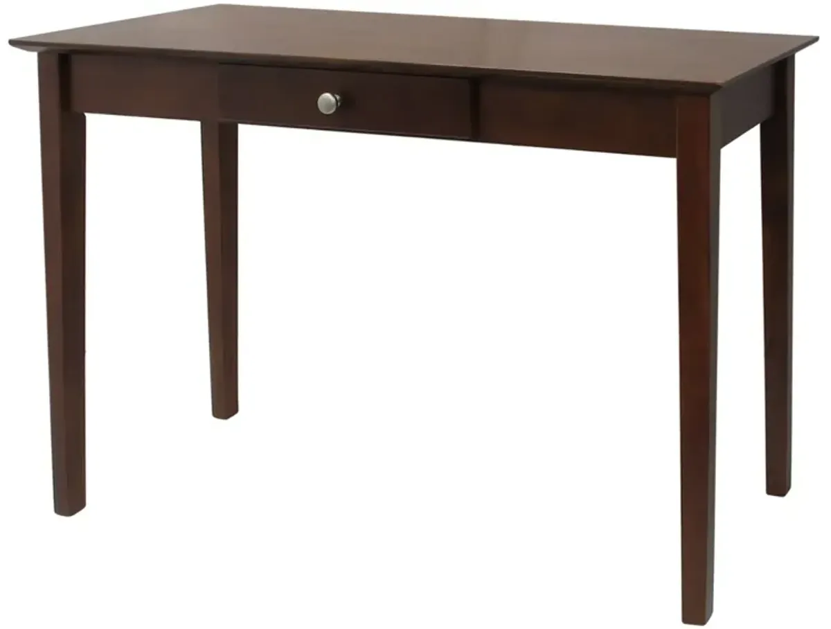 Hivvago Console Table Laptop Computer Desk Sofa Table in Walnut Finish