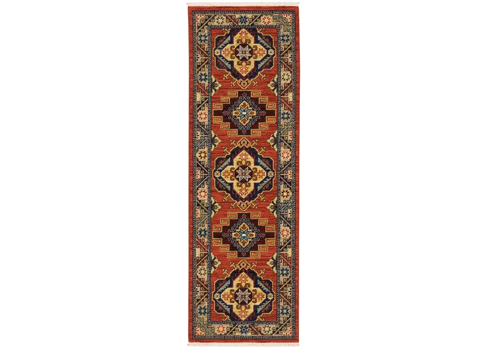 Lilihan 2'6" x 12' Red Rug