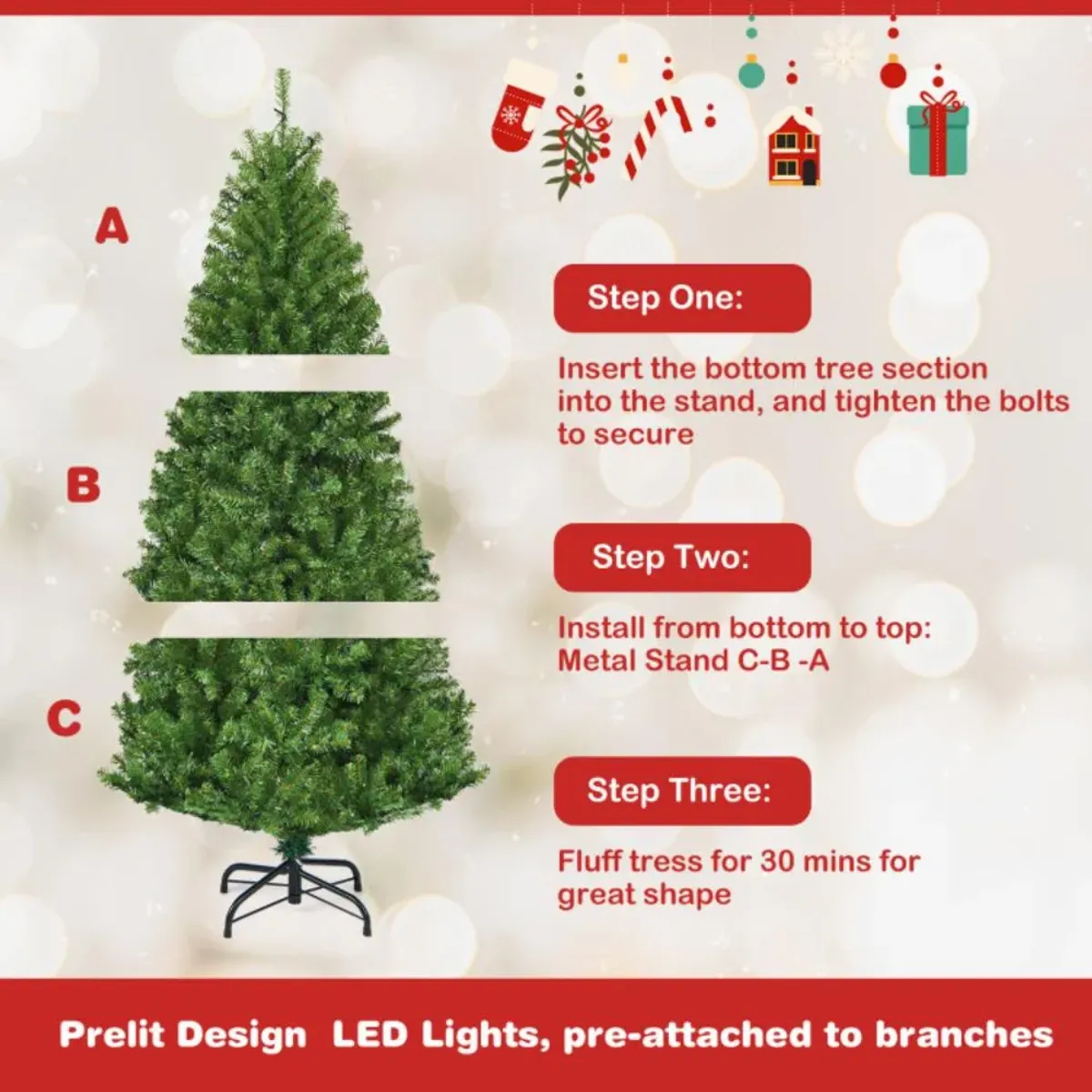 Artificial Premium Hinged Christmas Tree