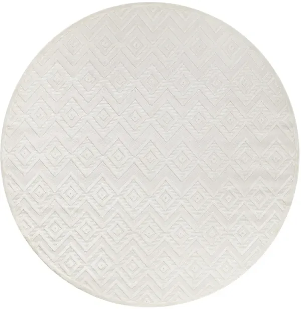 Versatile NRV01 Ivory/White 8' x Round Rug