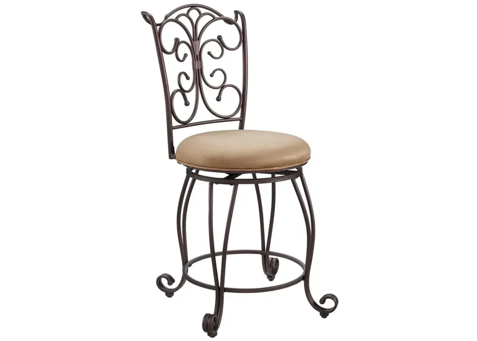 Linon Gathered Back Counter Stool 24