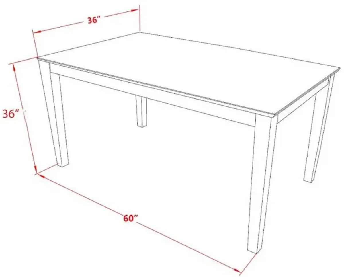 East West Furniture Capri  Rectangular  Counter  Height  dining  table  36x60