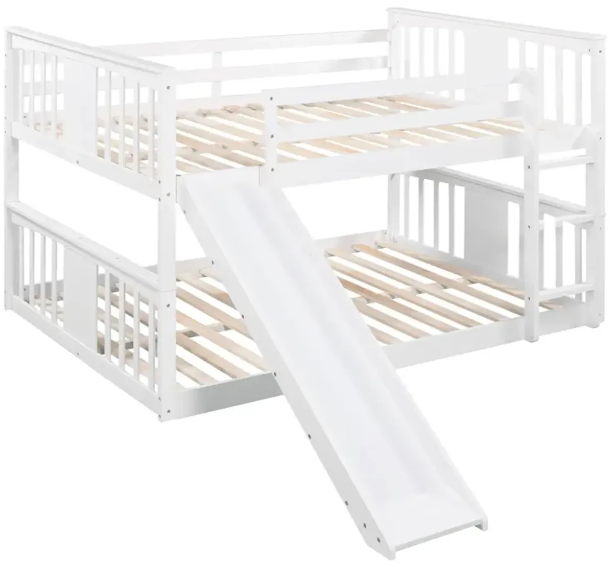 Full Over Full Bunk Bed With Ladder With Slide