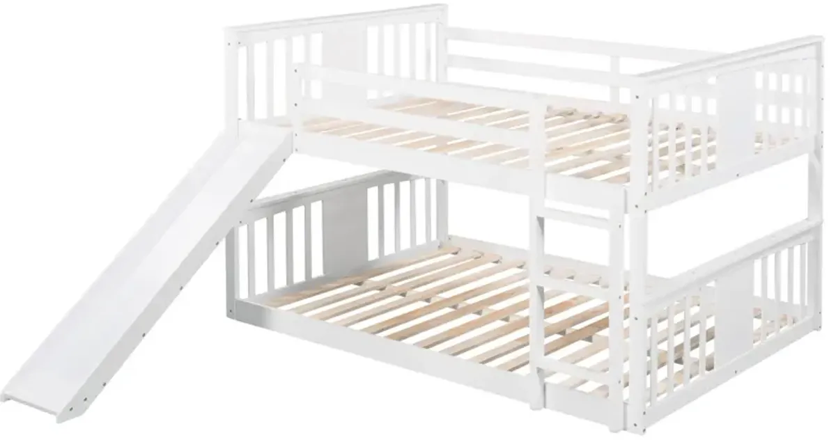 Full Over Full Bunk Bed With Ladder With Slide