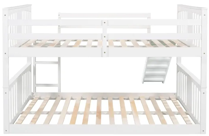 Full Over Full Bunk Bed With Ladder With Slide