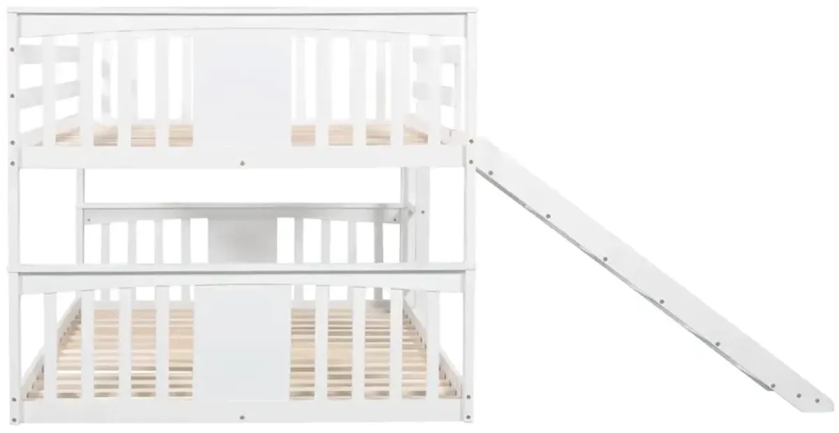 Full Over Full Bunk Bed With Ladder With Slide