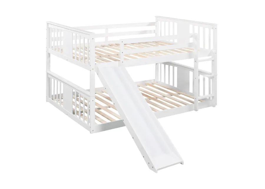 Full Over Full Bunk Bed With Ladder With Slide