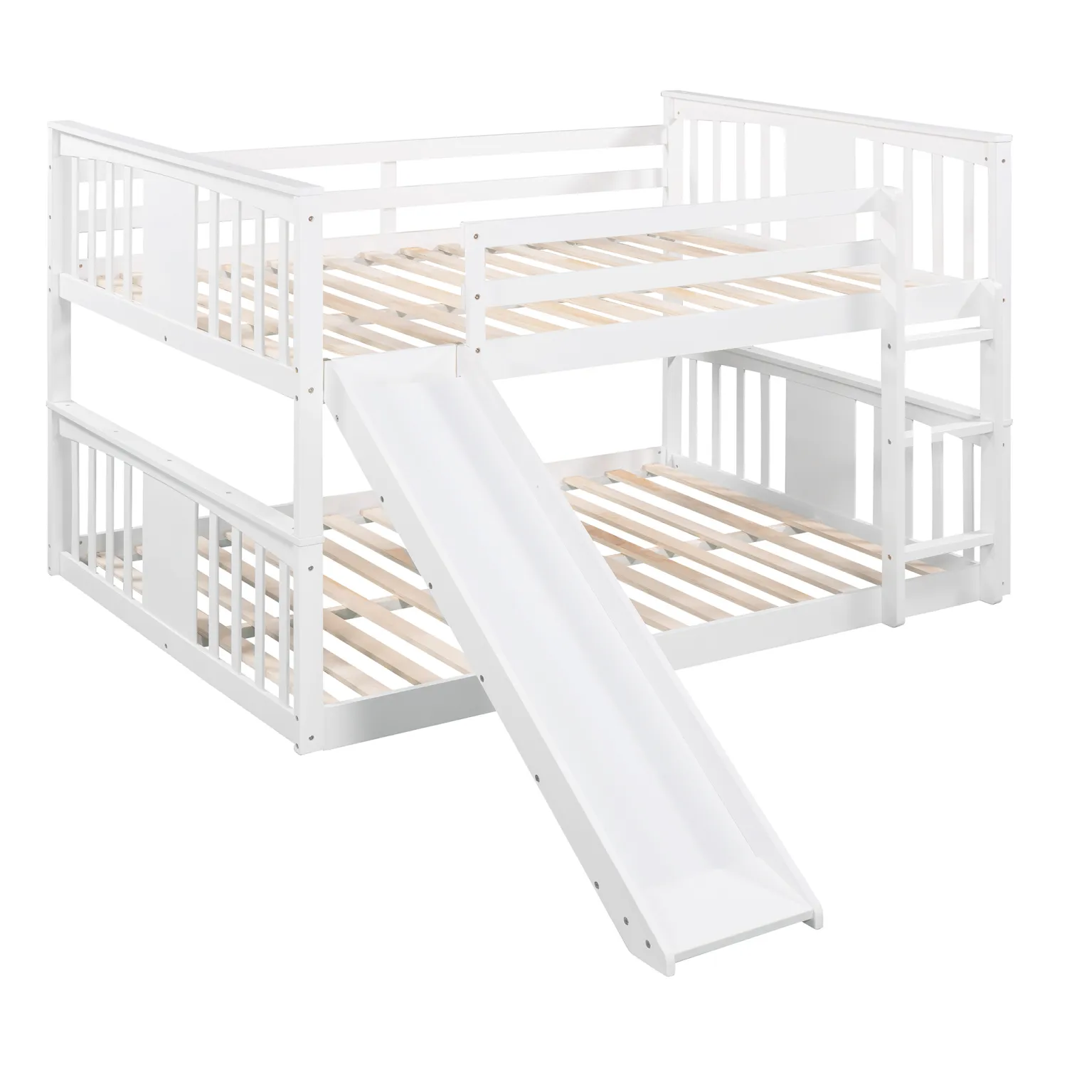 Full Over Full Bunk Bed With Ladder With Slide