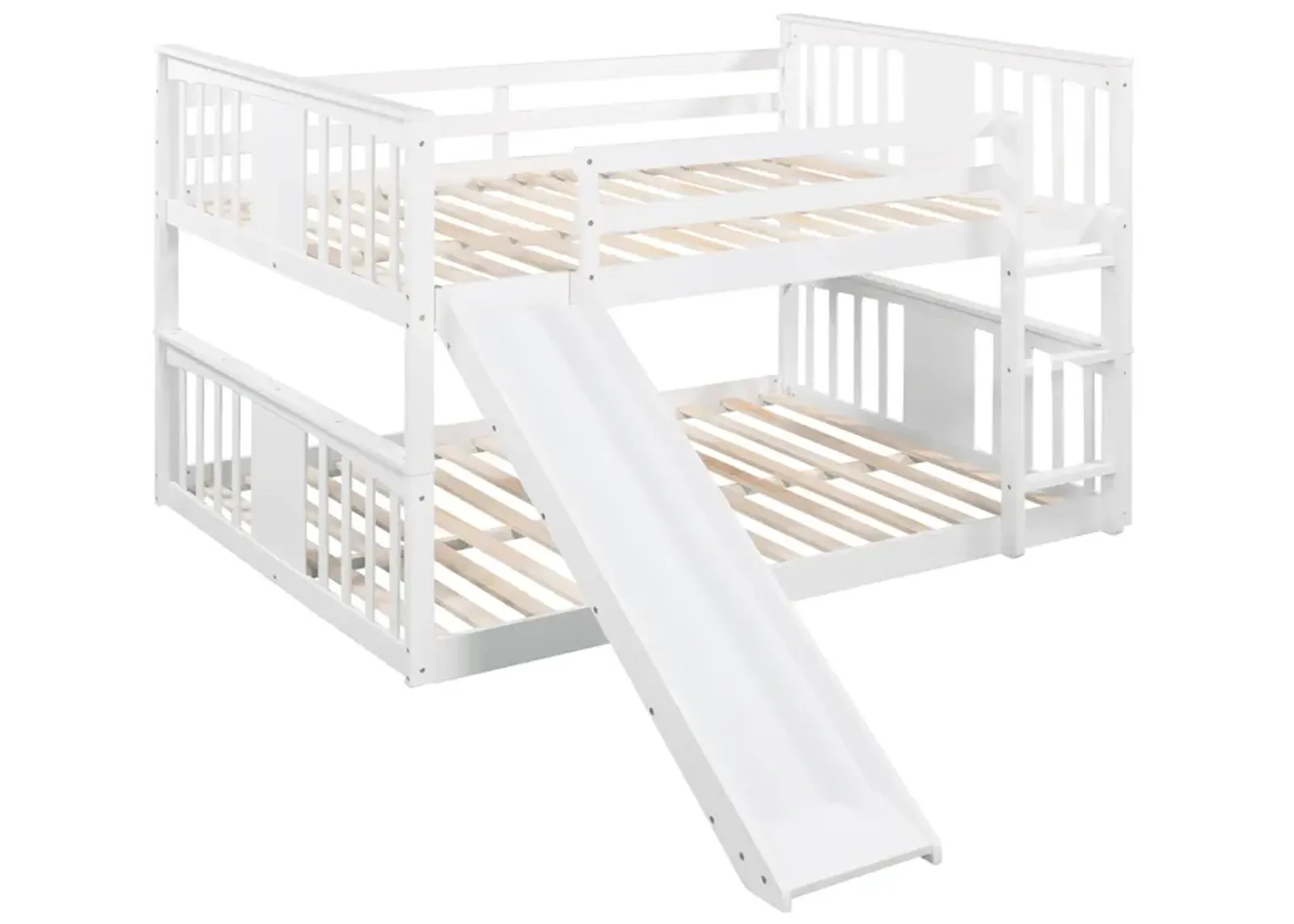 Full Over Full Bunk Bed With Ladder With Slide