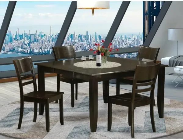 5 Pc Dining room set-Dinette Table with Leaf and 4 Kitchen Chairs.