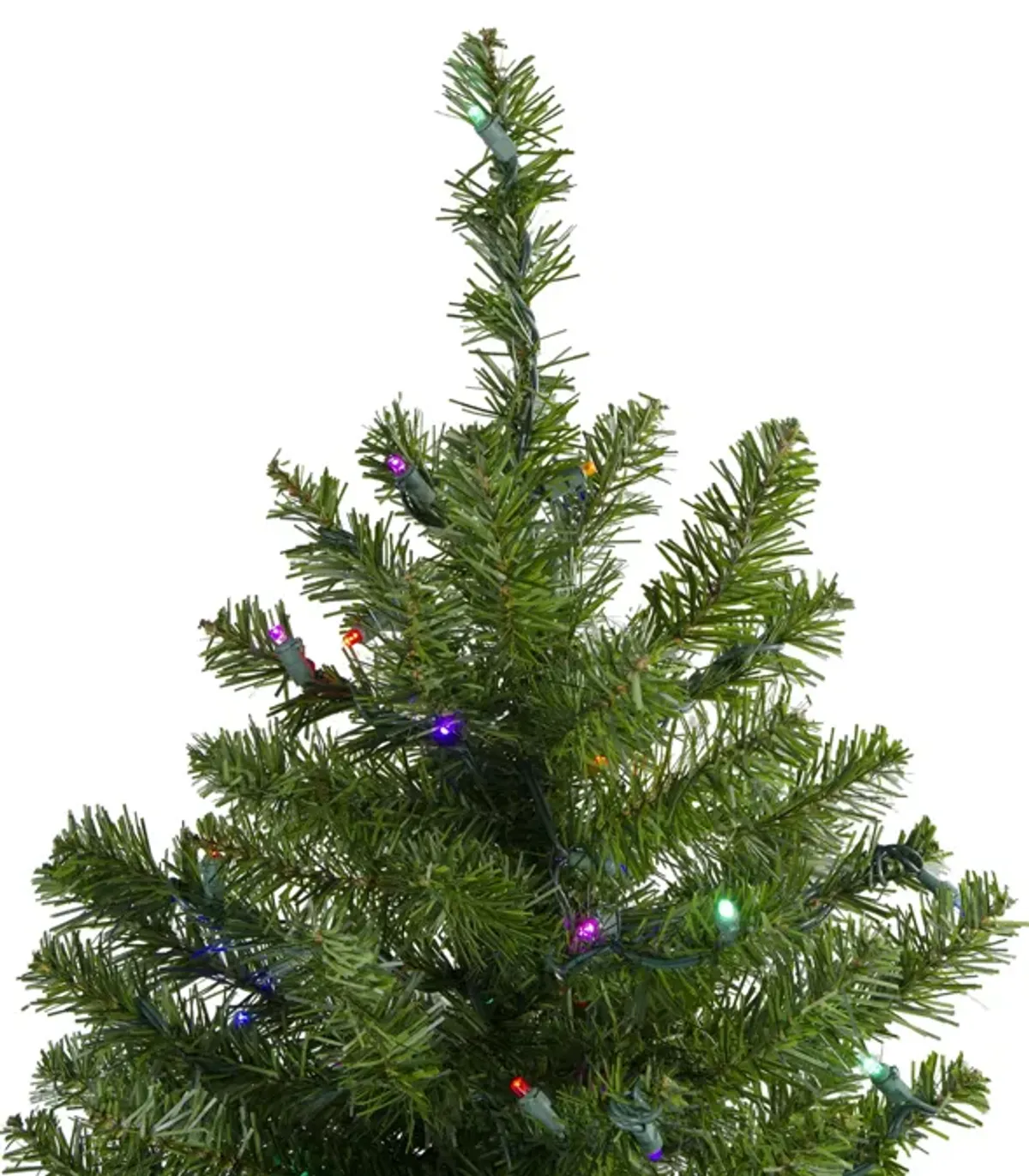 18" Pre-Lit Canadian Pine Artificial Christmas Tree - Multicolor Lights