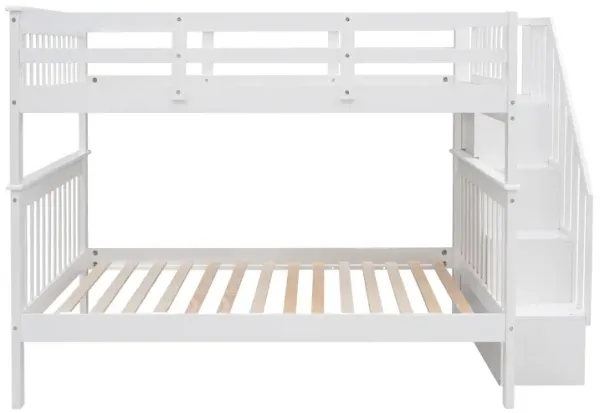 Merax Stairway Twin-Over-Twin Bunk Bed with Twin size Trundle