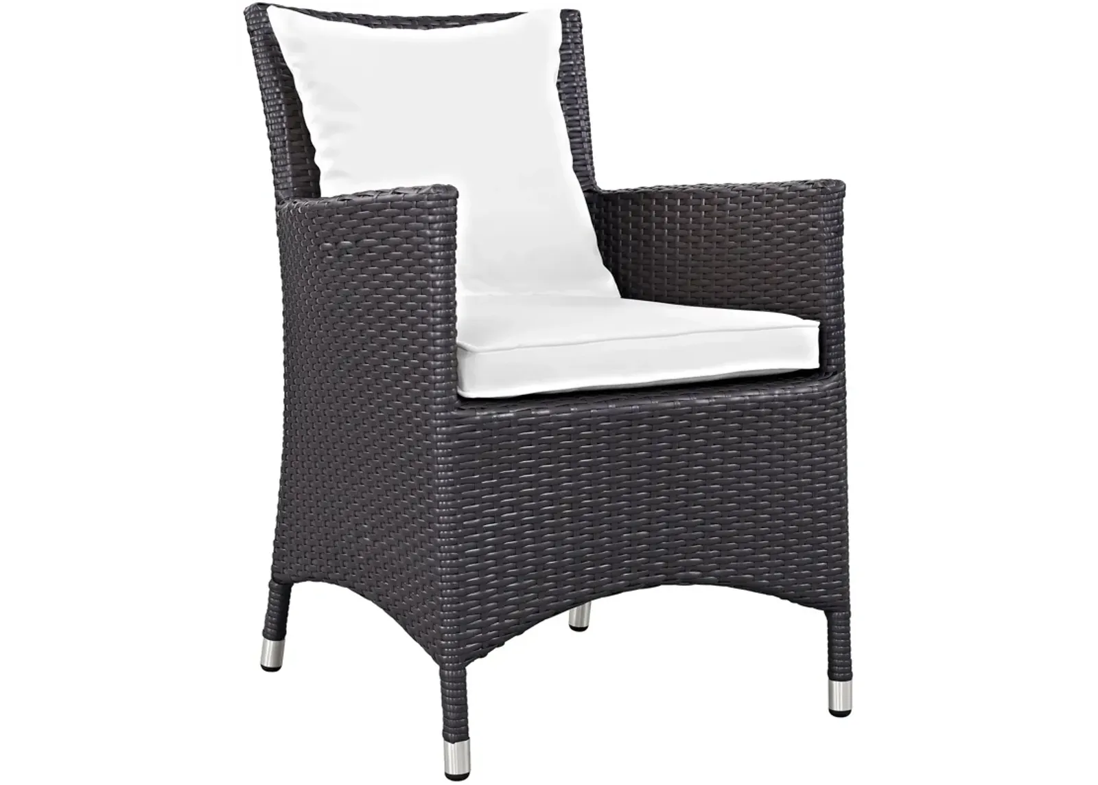 Convene Dining Outdoor Patio Armchair - Espresso White