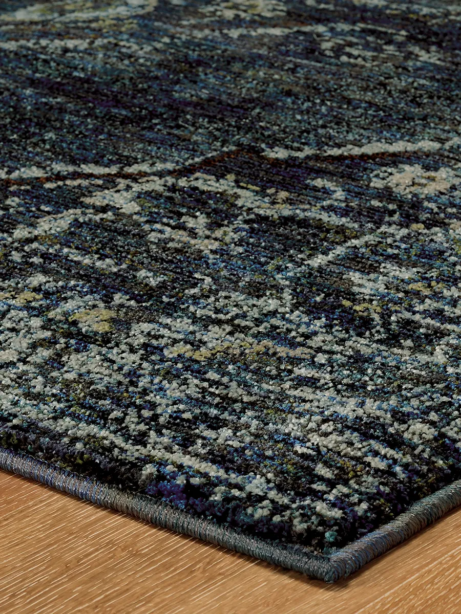 Andorra 2'6" x 12' Blue Rug