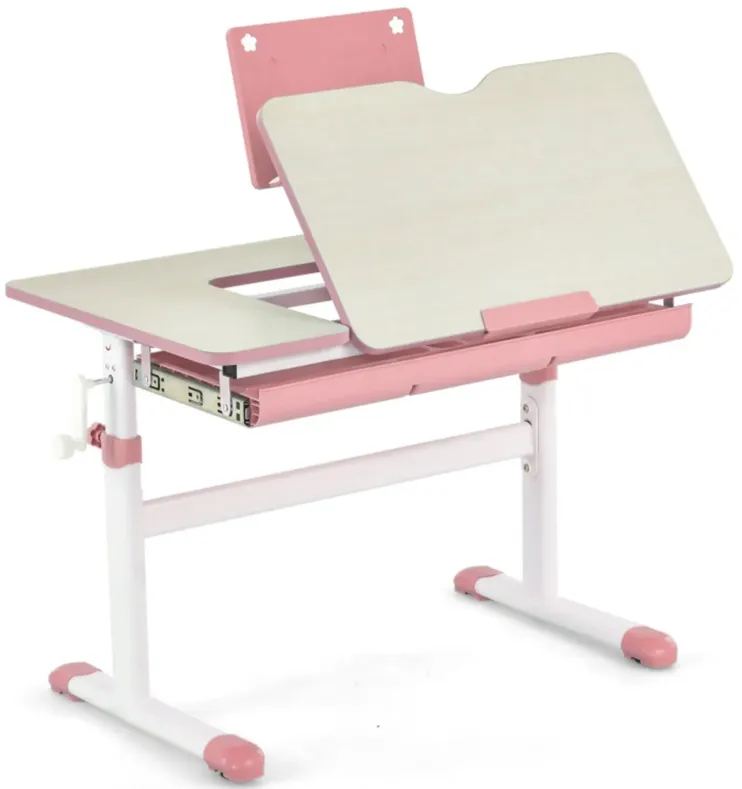 Hivvago Height-Adjustable Kids Desk with Tilt Desktop and Book Stand