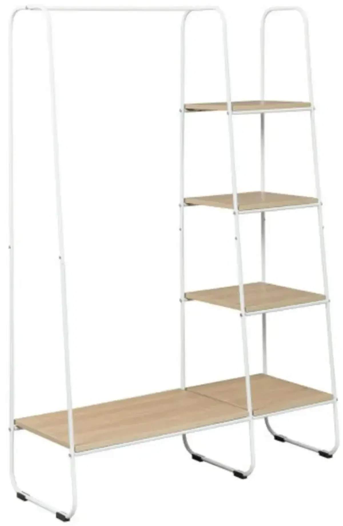 Clothes Rack Free Standing Storage Tower with Hanging Bar