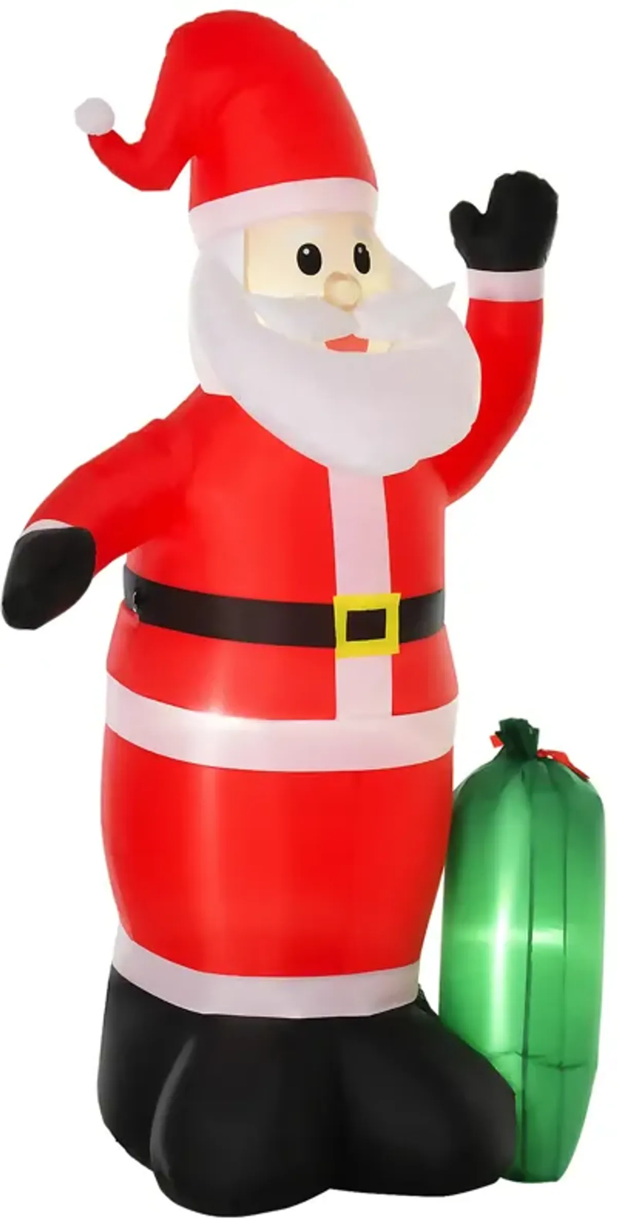 8' Christmas Inflatable Santa Claus w/Gift Bag, Yard Outdoor Holiday Decoration