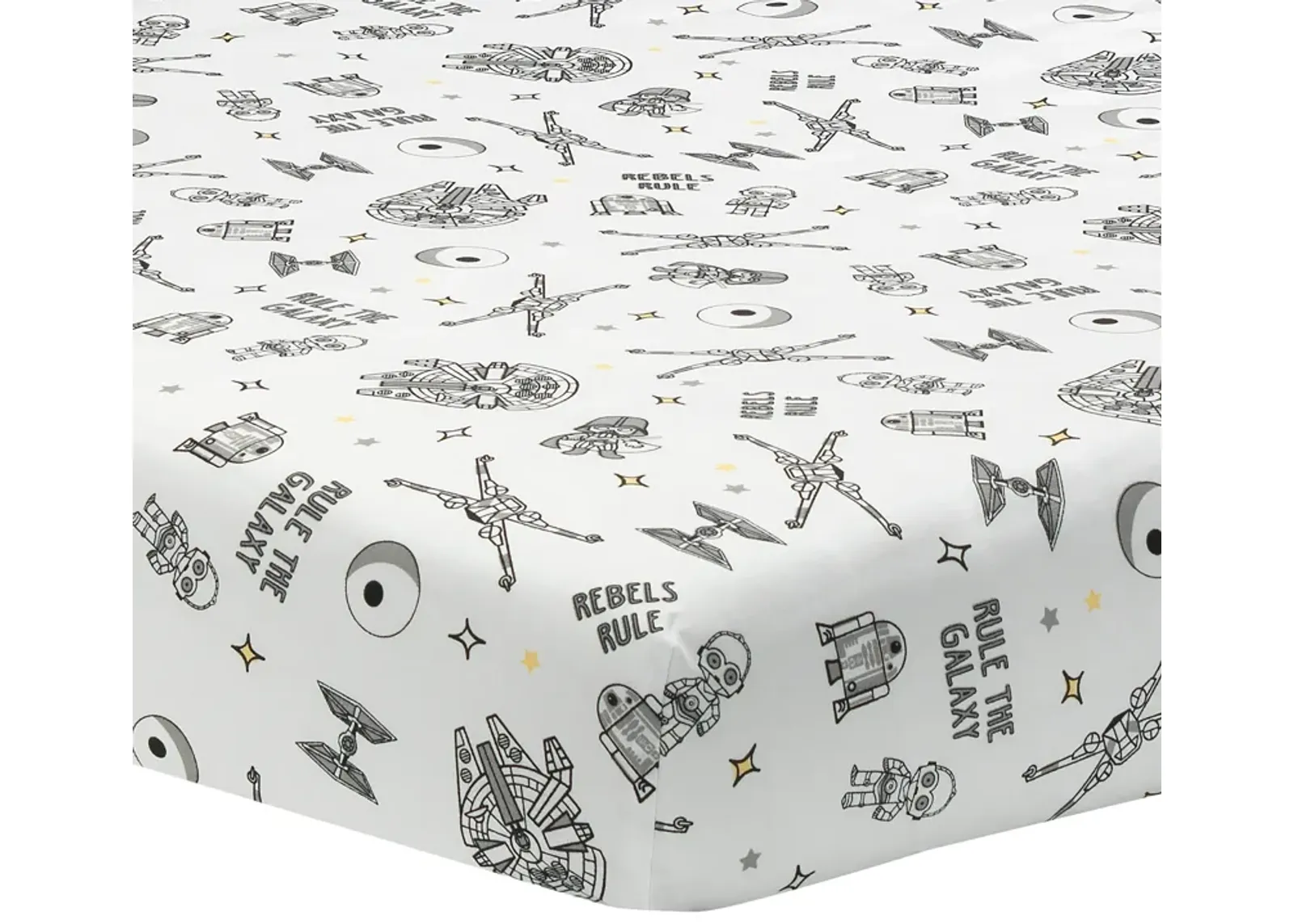 Lambs & Ivy Star Wars Signature Rebels Rule Cotton Fitted Crib/Toddler Sheet