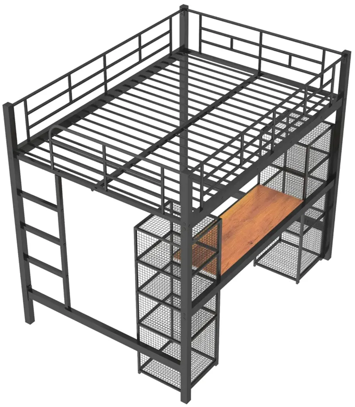 Merax Metal Loft Bed with Desk