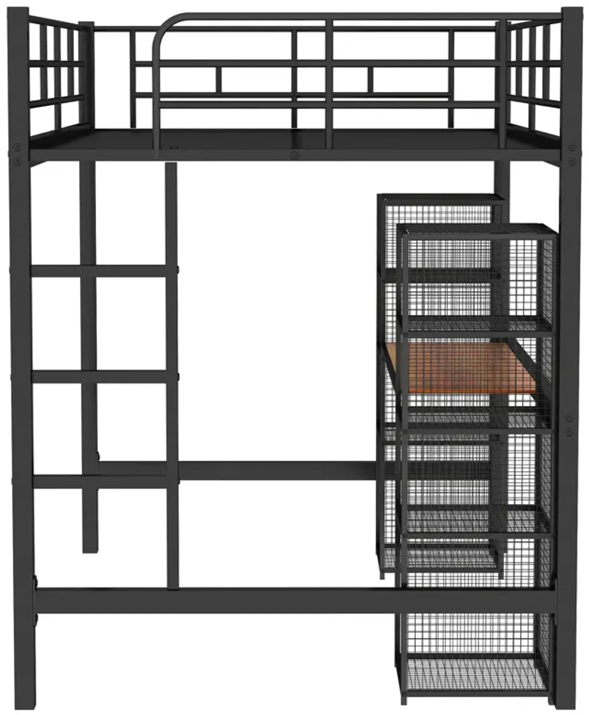 Merax Metal Loft Bed with Desk