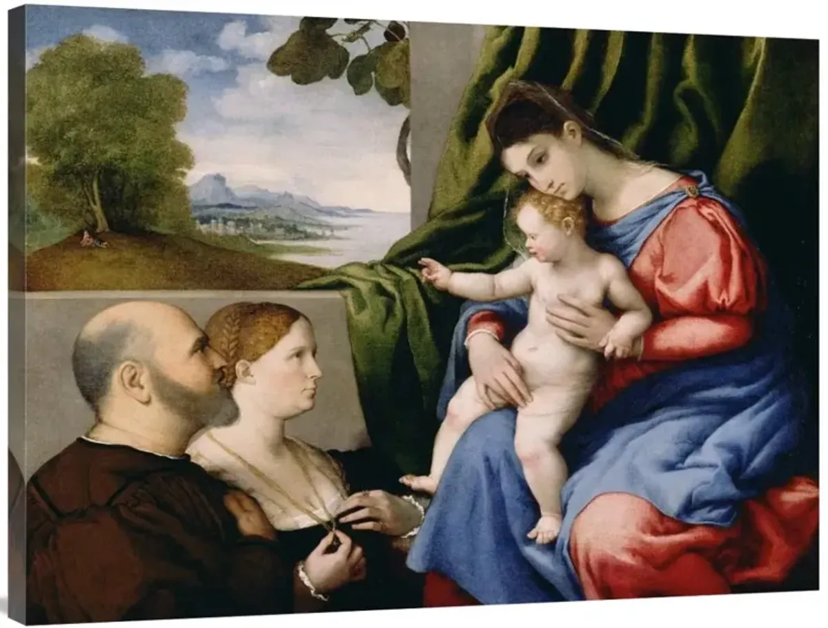 Madonna and Child with Two Donors-Canvas Art-40x30