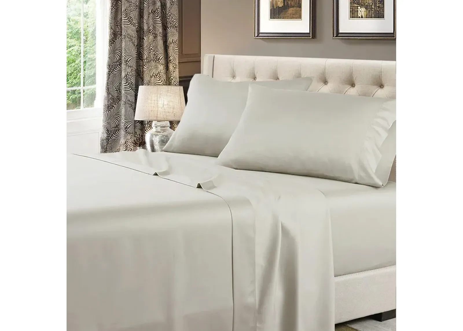 Egyptian Linens Solid 600 Thread Count Cotton Sheets Set