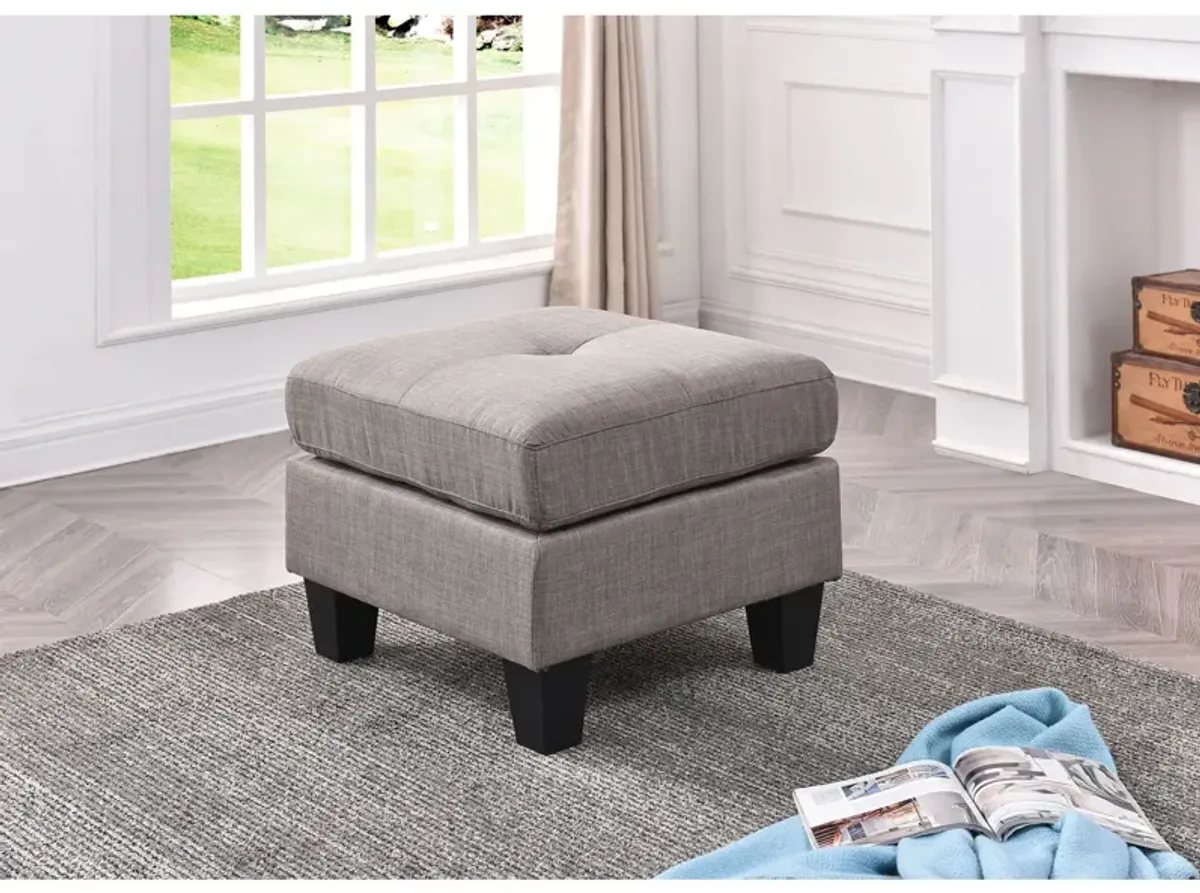 Newbury Twill Upholstered Ottoman