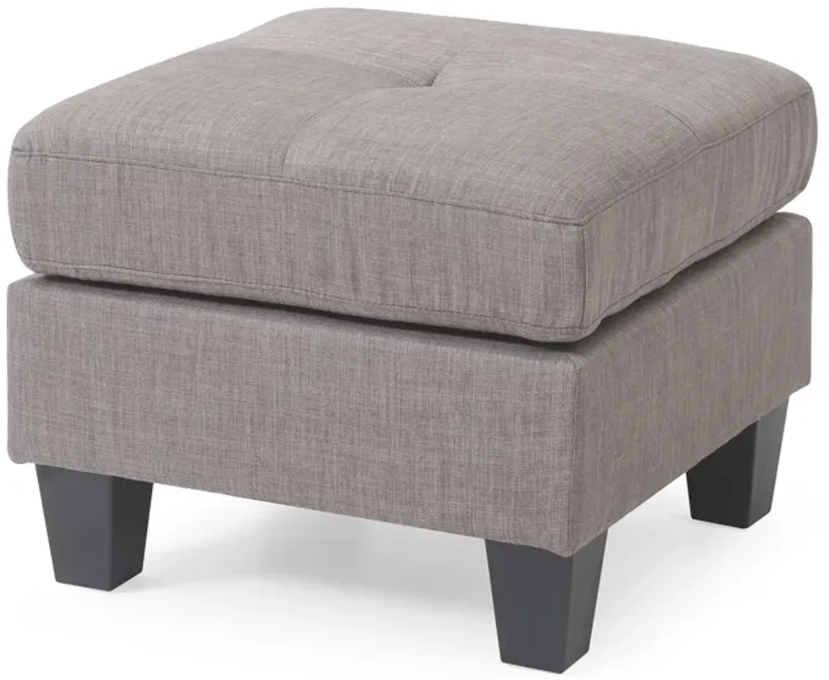 Newbury Twill Upholstered Ottoman