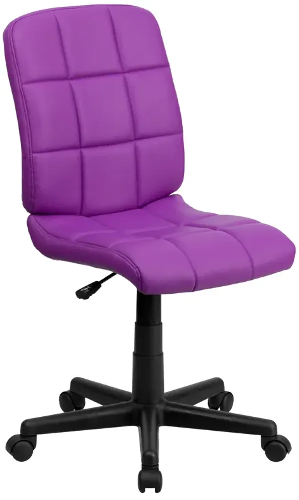 Clayton Mid-Back Quilted Vinyl Swivel Task Office Chair