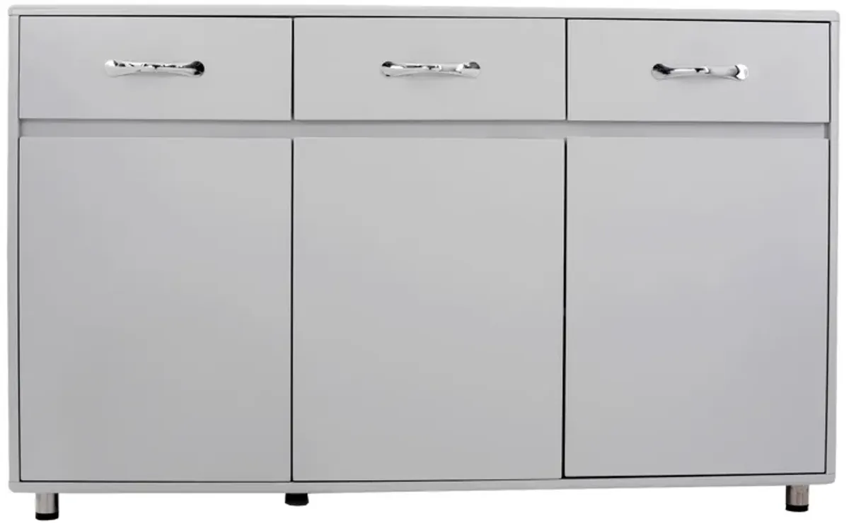 Wood 52.56 in. Sideboard with 3 Drawers and 3 Doors