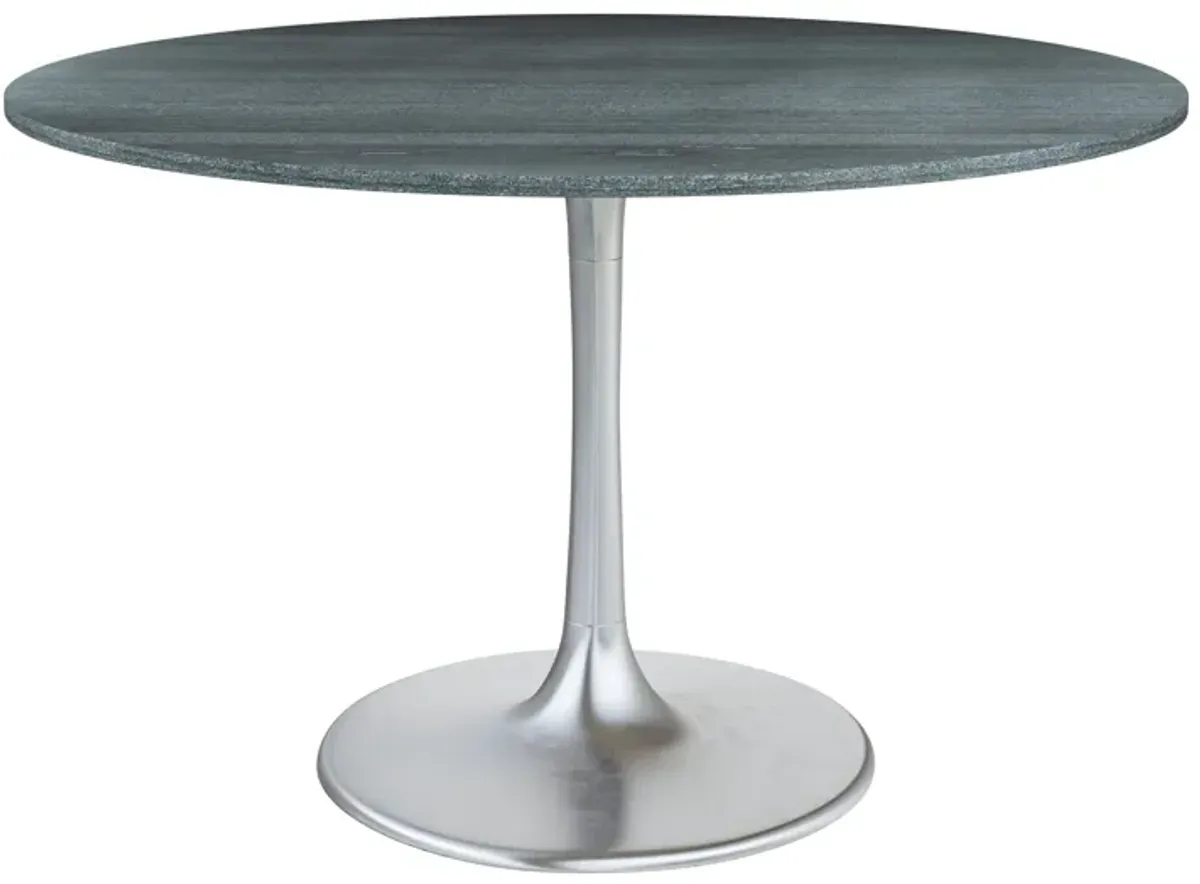 Metropolis Dining Table Gray & Silver