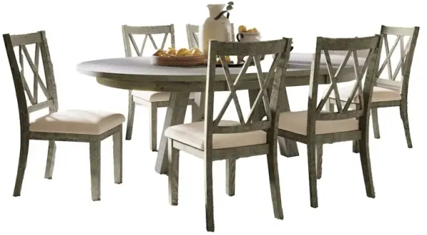 Jofran Solid Wood Seven Piece Dining Table Set