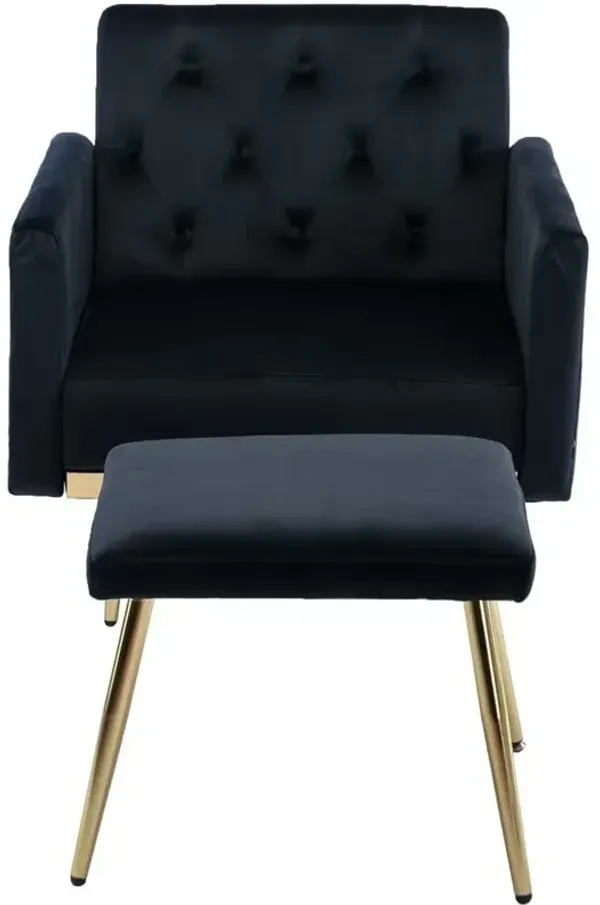 Streamdale Velvet Accent Chair with Adjustable Armrests