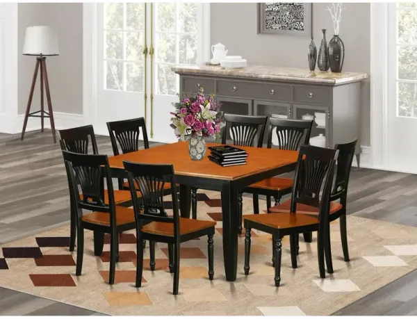 9 Pc Dining room set-Dining Table and 8 Wooden Dining Chairs
