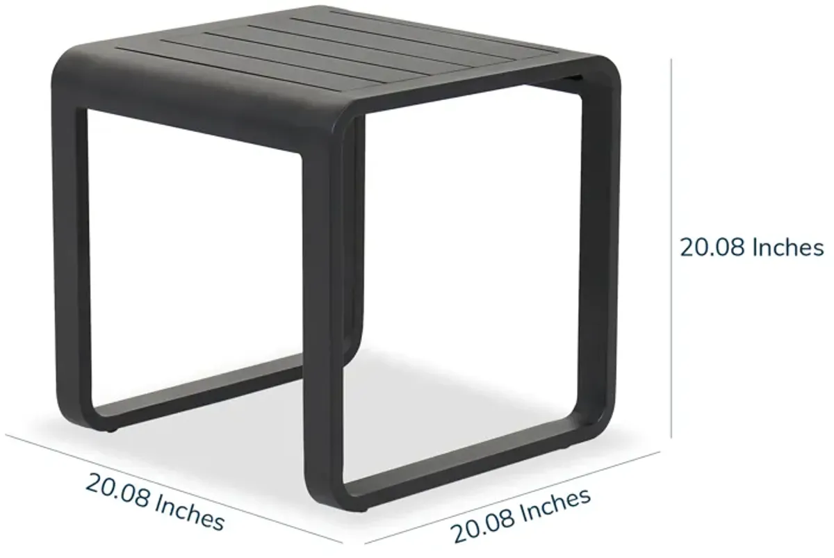 Dakota 20" Square Side Table in Black