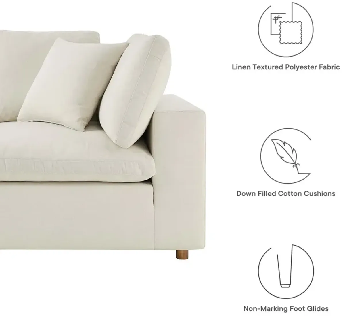 Ashton Upholstered Fabric Sectional Sofa