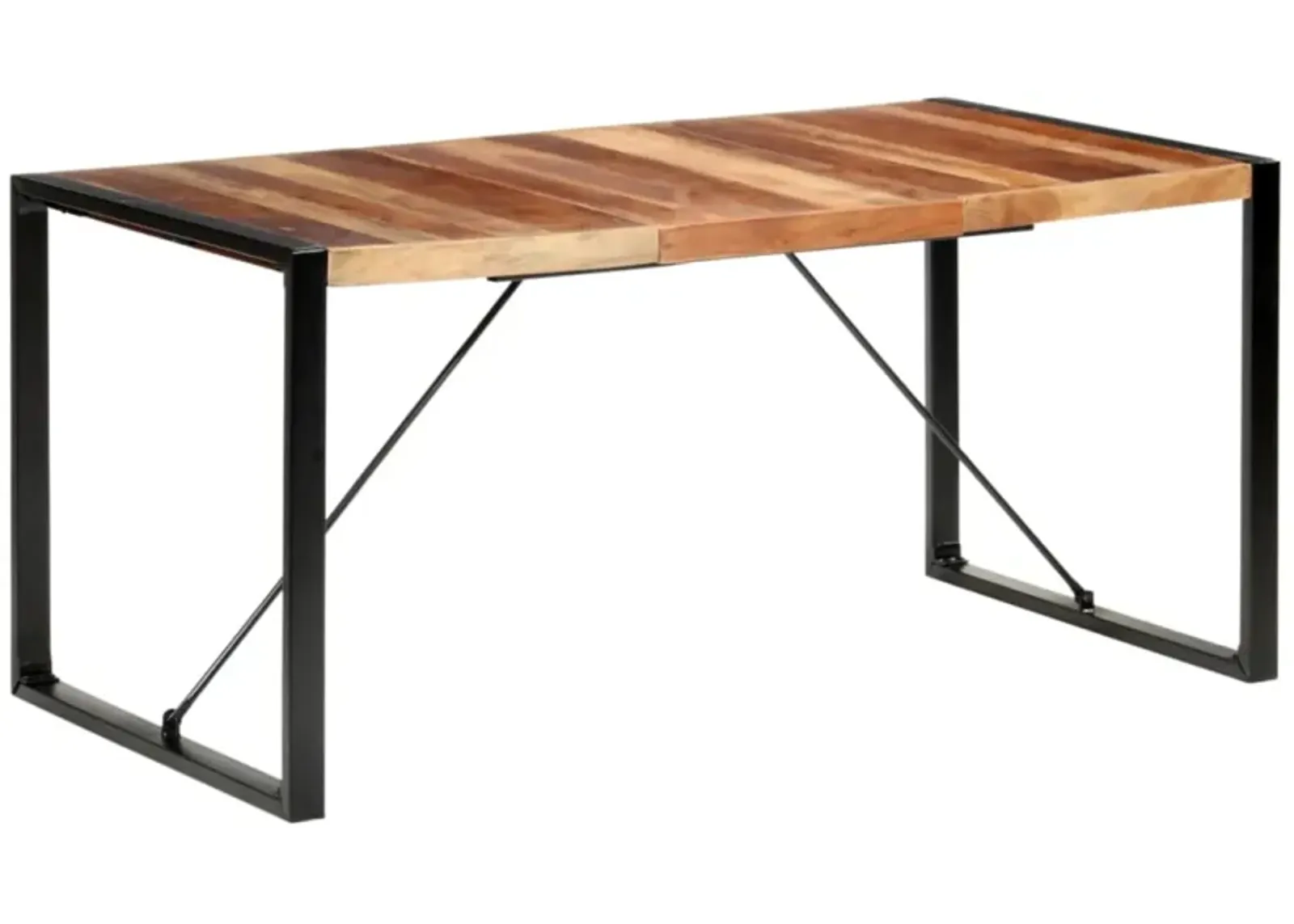 vidaXL Dining Table 63"x31.5"x29.5" Solid Wood with Sheesham Finish