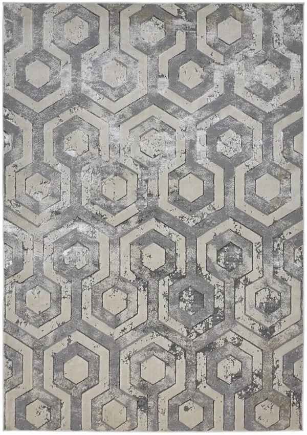 Micah 3046F Gray/Taupe/Silver 12' x 18' Rug