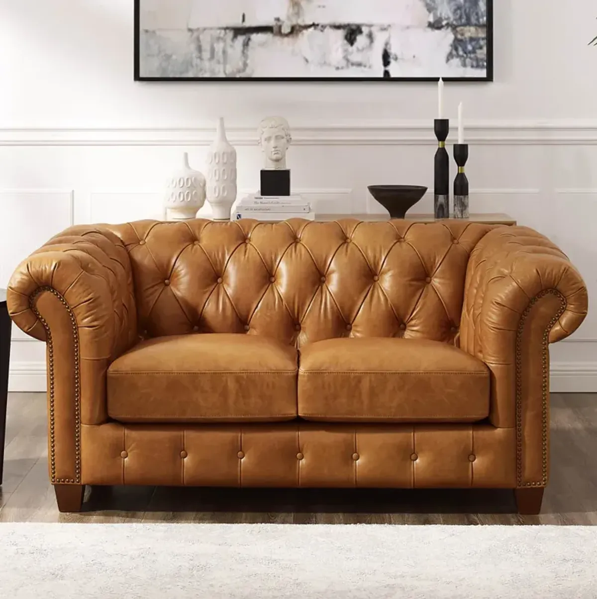 Kingston Top Grain Leather Loveseat