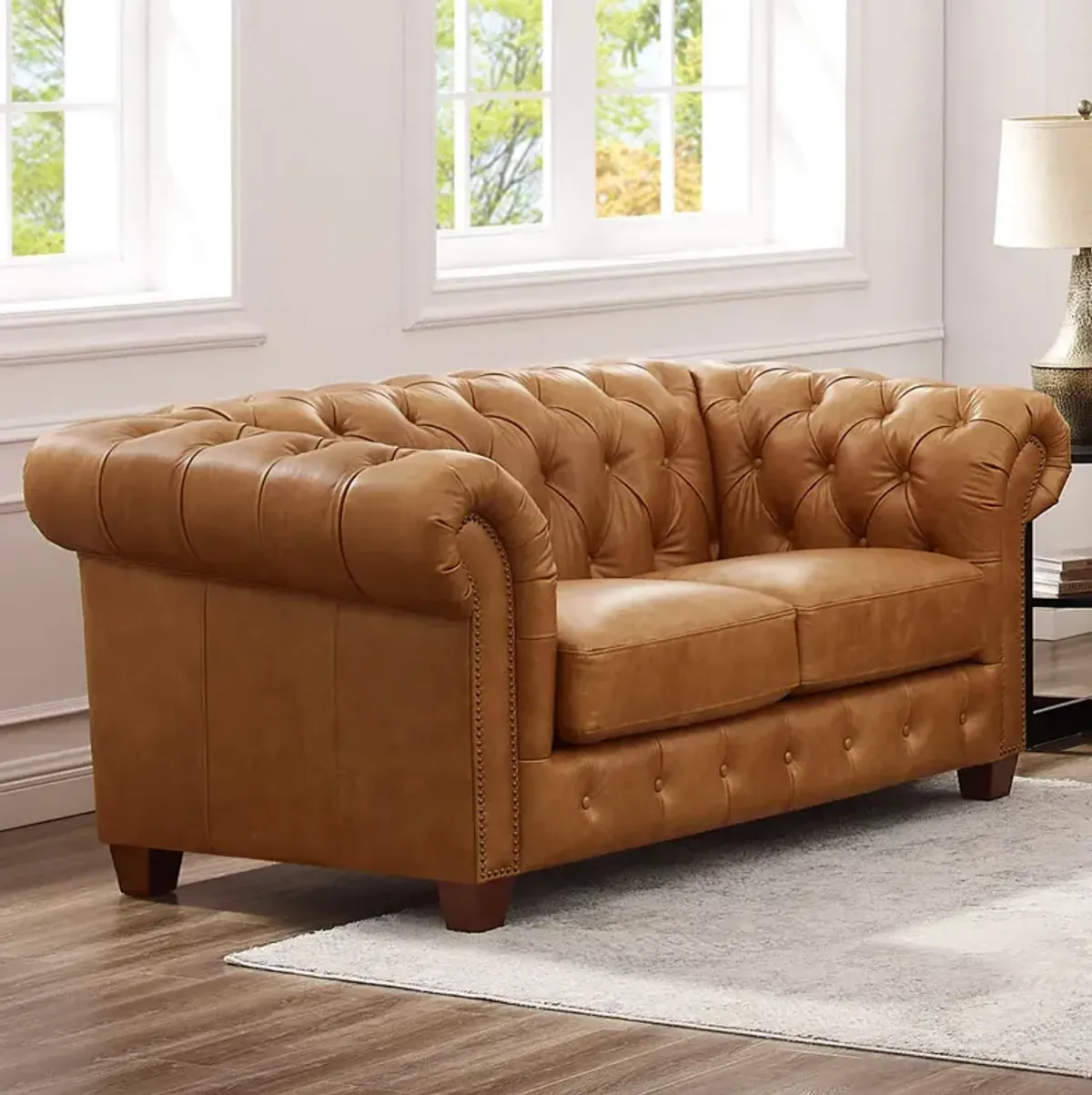 Kingston Top Grain Leather Loveseat