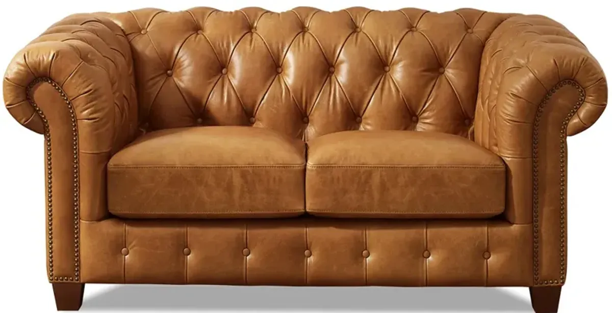 Kingston Top Grain Leather Loveseat