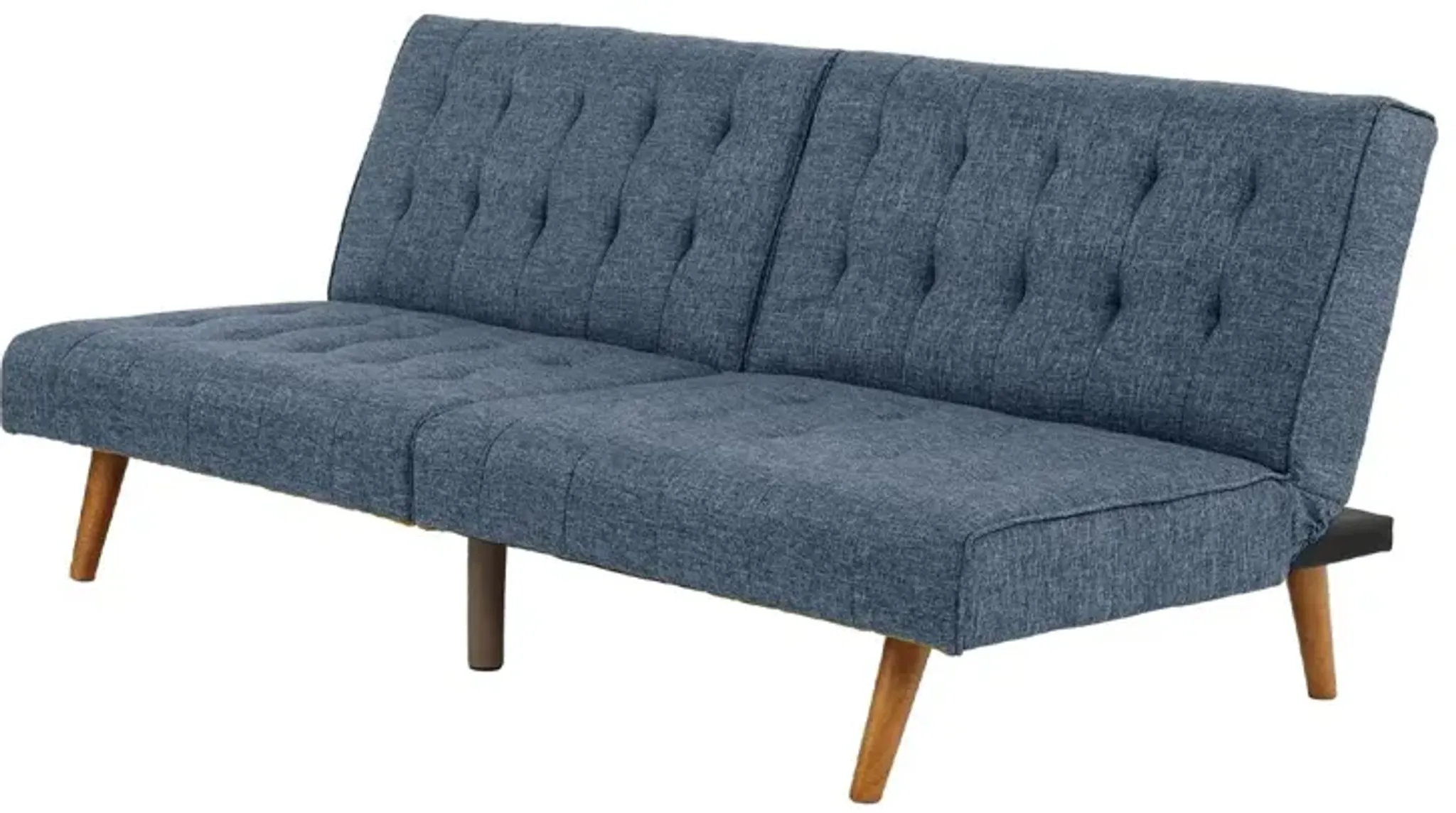 Navy Color Modern Convertible Sofa 1pc Set Couch Polyfiber Plush Tufted ...