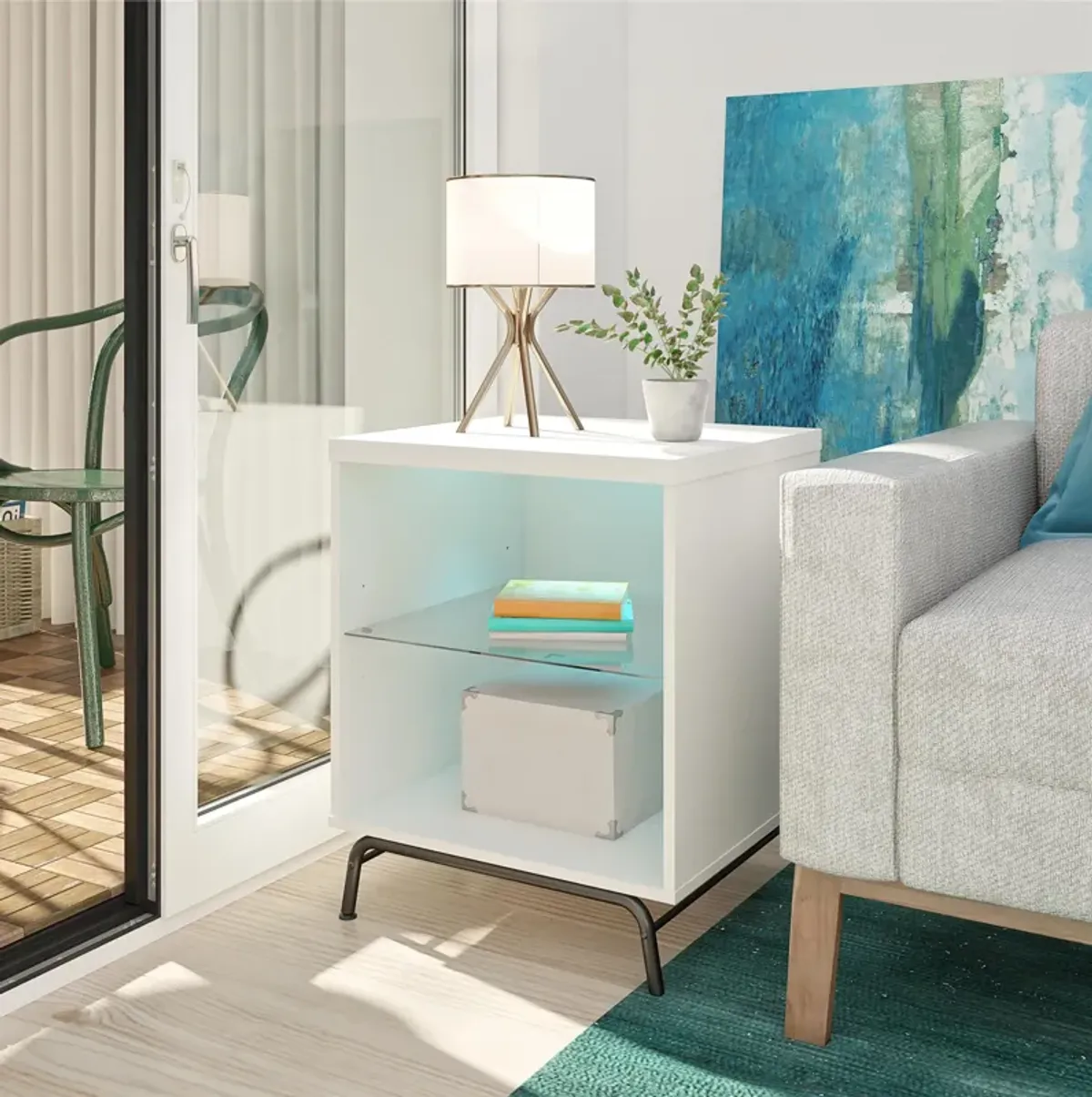 Melbourne End Table, White