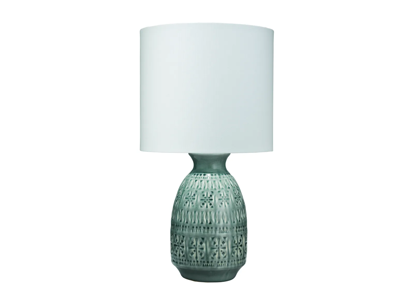 Frieze Ceramic Table Lamp, Blue