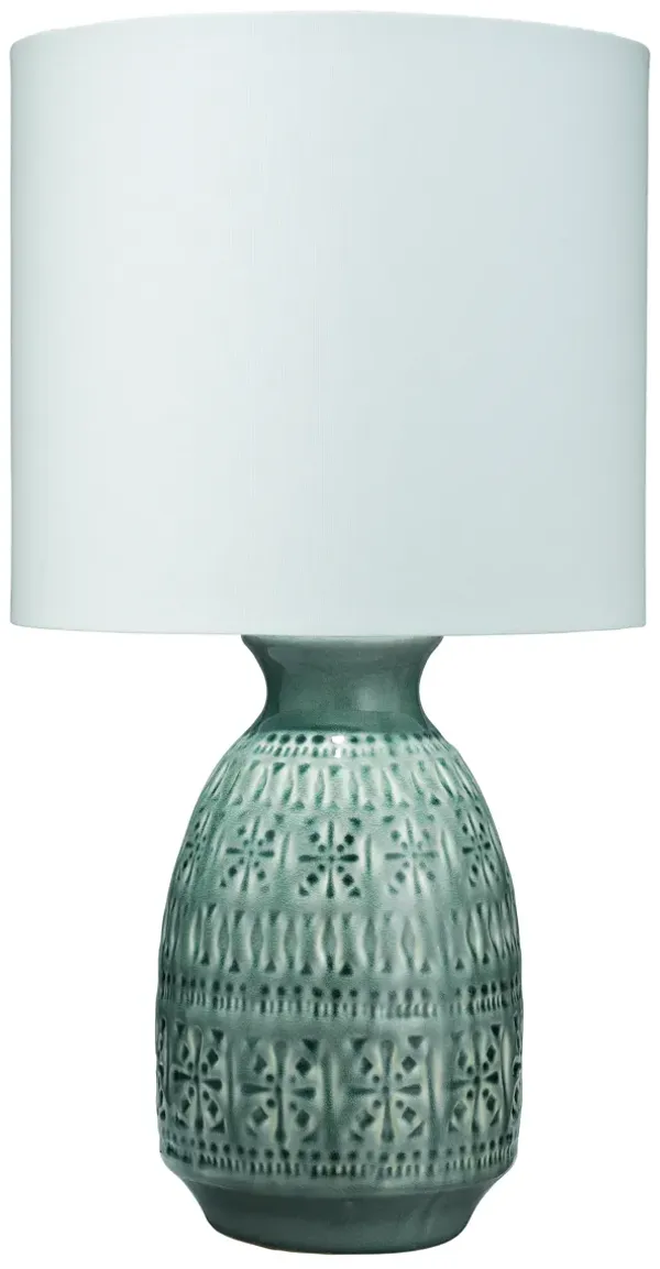 Frieze Ceramic Table Lamp, Blue