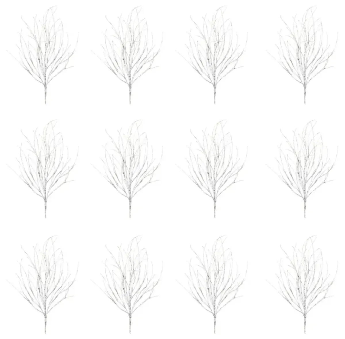 Snowy Branch (Set of 12) 32.5"H Acrylic