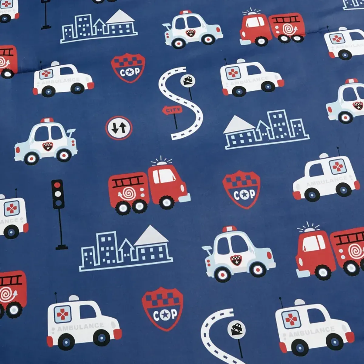 MarCielo Kids Girls Boys Comforter Set Fire Truck.