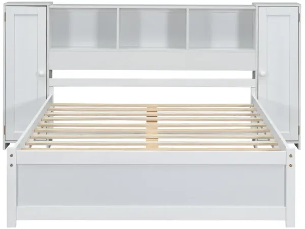 MeraxPlatform Bed with Storage Headboard and Lockers