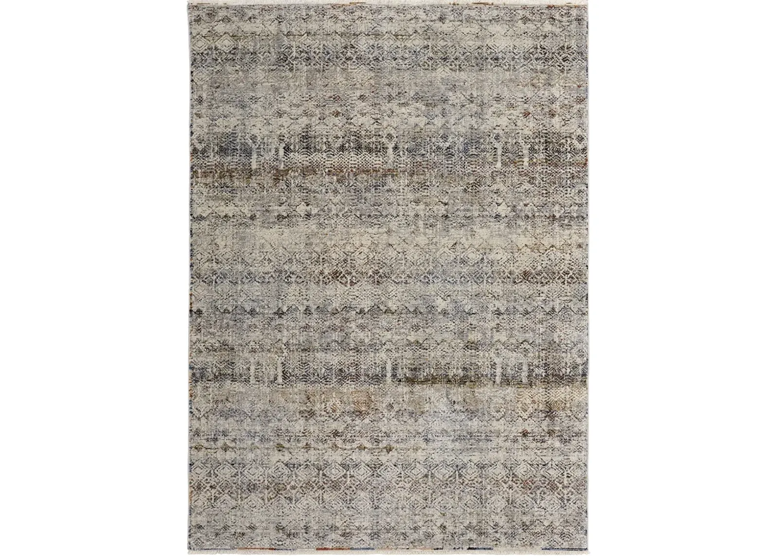 Kaia 39GLF 3' x 5' Tan/Ivory/Blue Rug